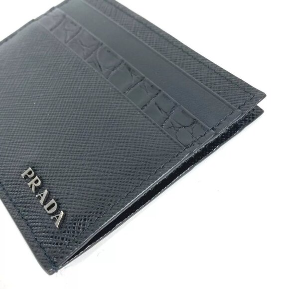 PRADA 2MC223 logo Business Card Holder Pass Case Card Case - Picture 8 of 8